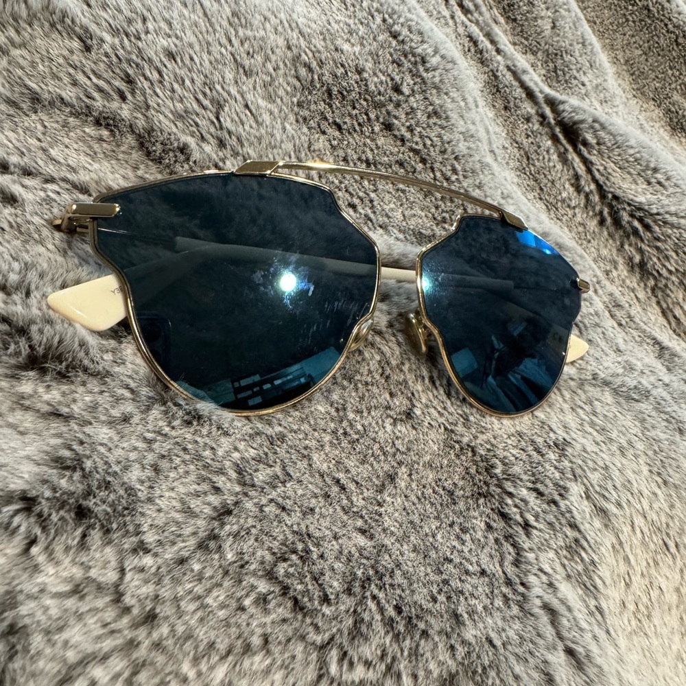 Christian Dior sunglasses for women. Blue and white. Never worn.